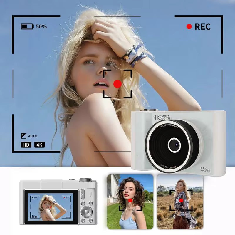 Capture Every Moment with the 4K Mini Digital Camera - Portable, Anti-Shake, and Perfect for Beginners!