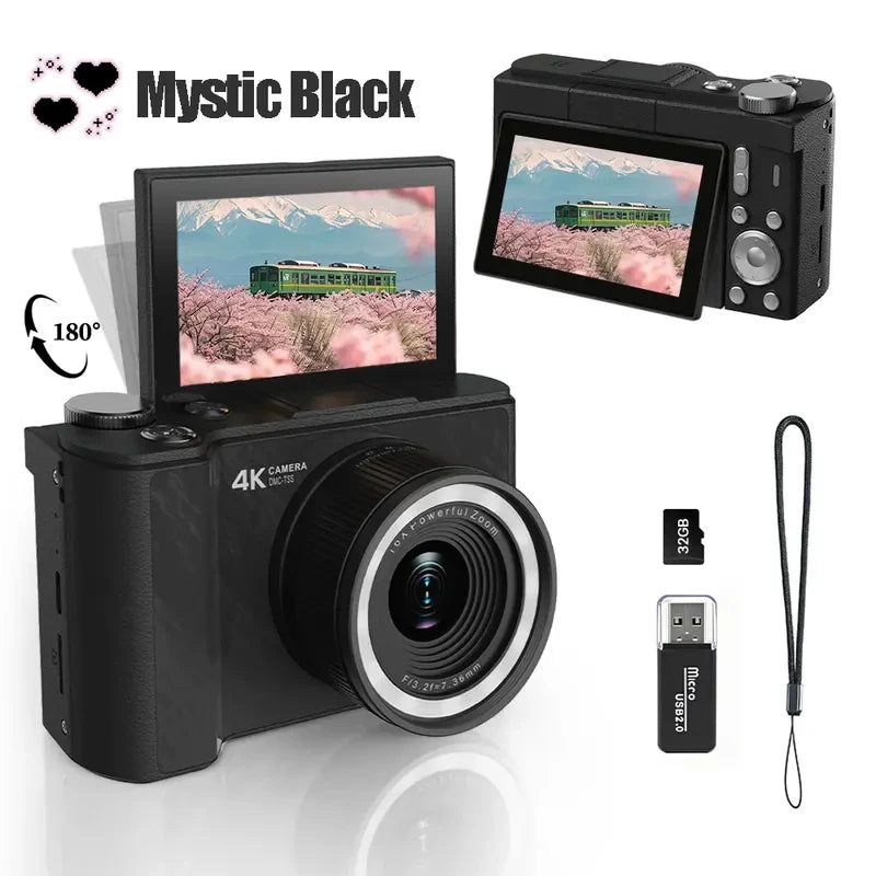 4K Aesthetic Flip Screen Camera